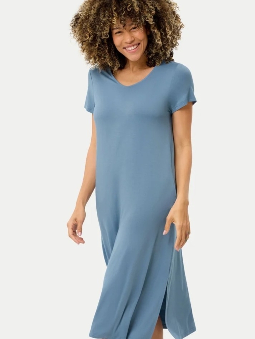 Short Sleeve Long Bamboo Sleepshirt NWT